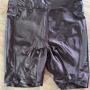 Lululemon Satin Brown Biker Shorts